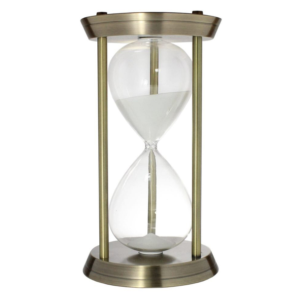 Ampulheta Decorativa Bronze Medieval 32 Cm