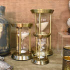 Ampulheta Decorativa Bronze Medieval 32 Cm