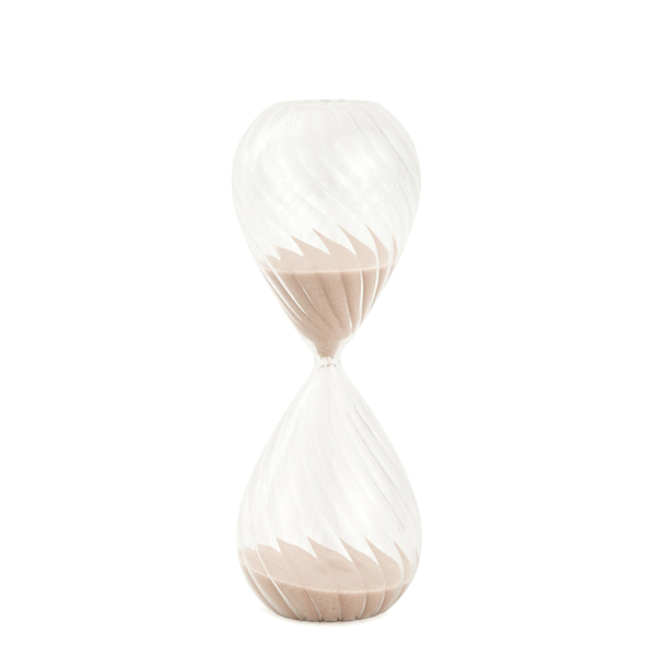 Ampulheta Decorativa Em Vidro Areia Bege 30 Minutos 22cm 1873