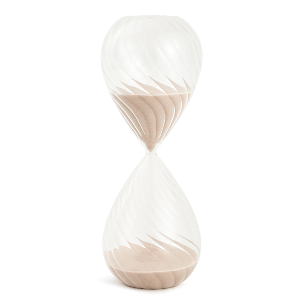 Ampulheta Decorativa Em Vidro Areia Bege 90 Minutos 30cm 1873