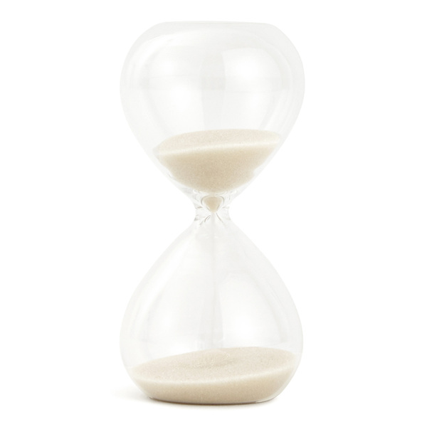 Ampulheta Decorativa Em Vidro Areia Branca 5 Minutos 10cm 183
