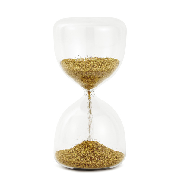 Ampulheta Decorativa Em Vidro Areia Dourada 15cm 18312 Mart