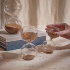 Ampulheta Decorativa Em Vidro Areia Marrom 60 Minutos 18cm 16