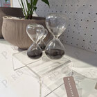 Ampulheta Decorativa Em Vidro Areia Preta 3 Minutos 8cm 18739