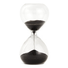 Ampulheta Decorativa Em Vidro Areia Preta 5 Minutos 10cm 1873