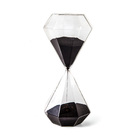 Ampulheta Decorativa Em Vidro Areia Preta 60 Minutos 25cm 168