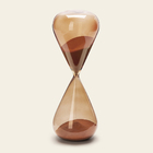 Ampulheta Decorativa Em Vidro Areia Terracota 60 Minutos 24cm