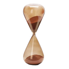 Ampulheta Decorativa Em Vidro Areia Terracota 60 Minutos 24cm