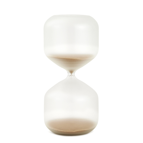 Ampulheta Decorativa Em Vidro Fosco Areia Marrom 30 Minutos 1