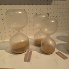 Ampulheta Decorativa Em Vidro Fosco Areia Marrom 60 Minutos 2