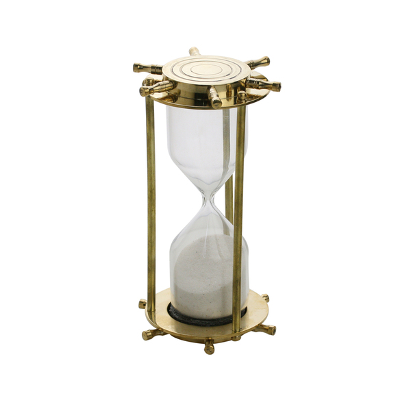 Ampulheta Decorativa Metal Dourado 14,5x8,5cm Royal Decor