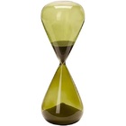 Ampulheta Em Vidro Verde Areia Cinza 30 Minutos Mart