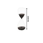 Ampulheta Preta Em Vidro 09611 Mart