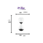 Ampulheta Preta Em Vidro 13139 Mart