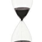 Ampulheta Preta Em Vidro 9607 Mart