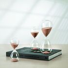 Ampulheta Rosa Em Vidro 15 Minutos 9606 Mart