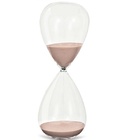 Ampulheta Rosa Em Vidro Mart 09602