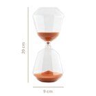 Ampulheta Terracota Em Vidro 13133 Mart