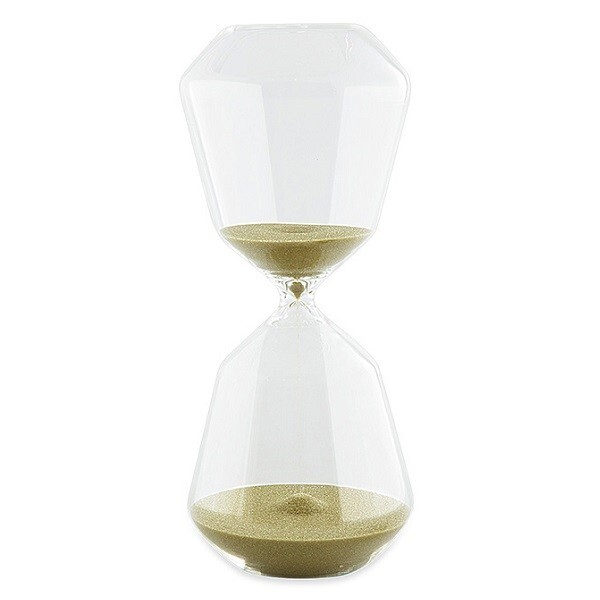 Ampulheta Verde Em Vidro 15cm Mart 13130