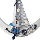 Âncora Decorativa Náutica com Rede Concha e Gaivotas em Relev