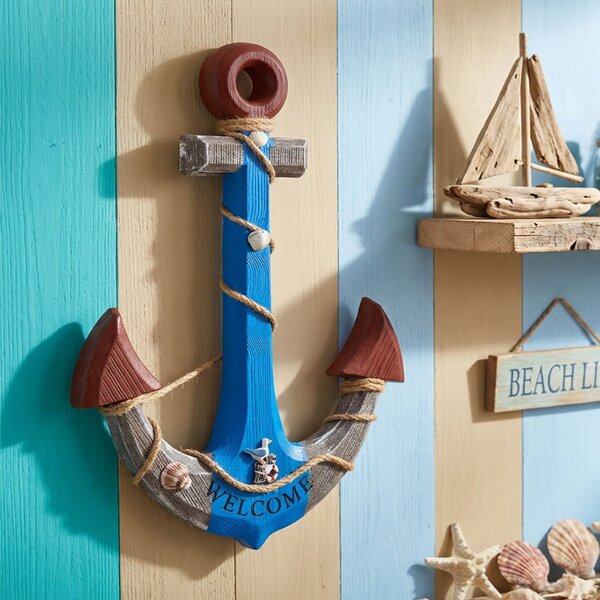 Âncora Náutica Marítima Grande Decoração Casa De Praia 60cm