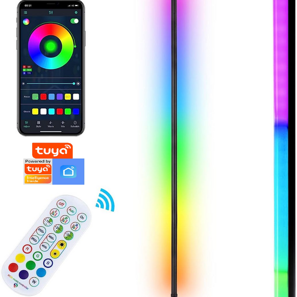 Animo Shop Luminária Chão Coluna Rgb Preta