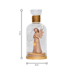 Anjo De Resina Rezando Na Cúpula C/ Luz De Led 19cm Altura