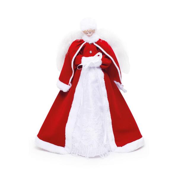 Anjo Decorativo C/vestido Vrm/bco 1un 44x26x14cm 1203106