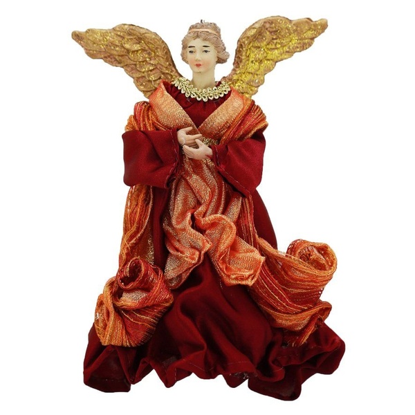 Anjo Pendente Vinho Ponteira Árvore Natal 25cm - Magizi