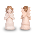 Anjo Rezando Sentado De Resina 12cm Altura