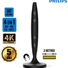 Antena Digital C/ Ima Fixo Hdtv 4k Interna 4 Em 1 Philips