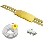Antena Digital Externa Amplificada Ouro 4em1 Com Cabo Coaxial