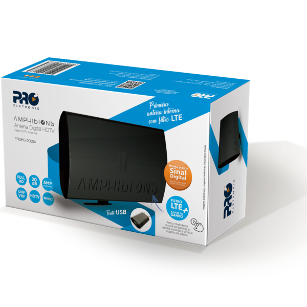 Antena Digital Interna/externa Hdtv Amphibious Proeletronic