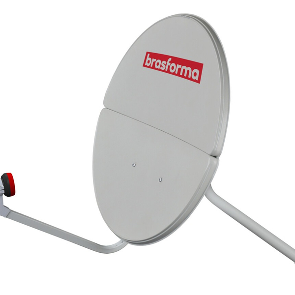 Antena Externa Kit Banda Ku Bipartida 60cm P Tv Hd 3d 4k Conv