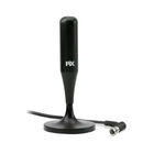 Antena Interna Hdtv 1,80m Amplificada 24db Base Com Imã Plug