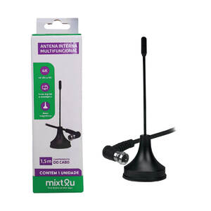 Foto de Antena Mini Tv Sinal Digital Interna Slim Compacta - 1,5m