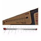 Antena Tv Digital 4k Externa Log 28 Elementos Capte E Cabo Co