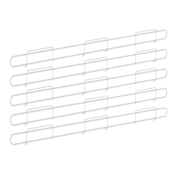 Anteparo Frontal Fit 078 Branco Para Bandeja Gondola Kit 5