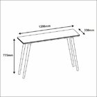 Aparador 120cm Pés Em Madeira Versátile Veneza Casa D Off Whi