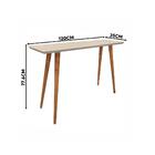 Aparador 120cm Pés Em Madeira Versátile Veneza Casa D Off Whi