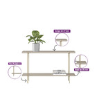 Aparador 136cm Industrial Com Pés Em Metal Off White Lisboa L