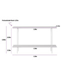 Aparador 136cm Industrial Com Pés Em Metal Off White Lisboa L