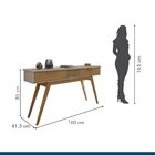 Aparador 160cm 2 Gavetas Lívia Valdemóveis Off White/cinamomo