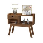 Aparador 1 Gaveta 2 Nichos Clássico  Freijó