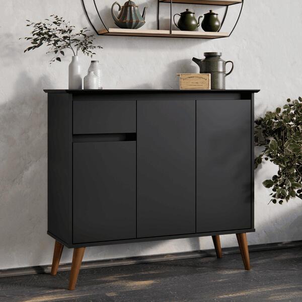 Aparador 1 Gaveta 3 Portas Londres Preto