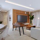 Aparador 1 Gaveta Riviera Móveis Águas Brasileiras Noce Milano