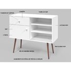 Aparador 1 Porta 1 Gaveta 3 Nichos Ferrari Branco