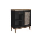 Aparador 1 Porta 1 Gaveta Trama  Freijó/preto