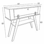 Aparador 1 Porta 1 Prateleira 97cm Bristol  Preto/madeirado