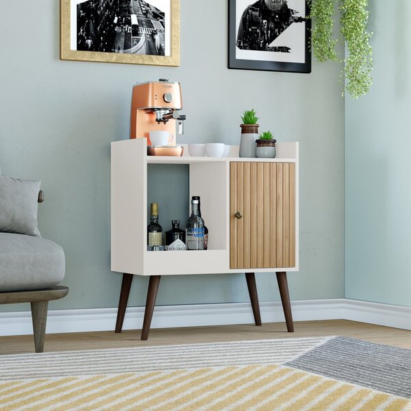 Aparador 1 Porta 700x800x360 Mm Mel / Off White